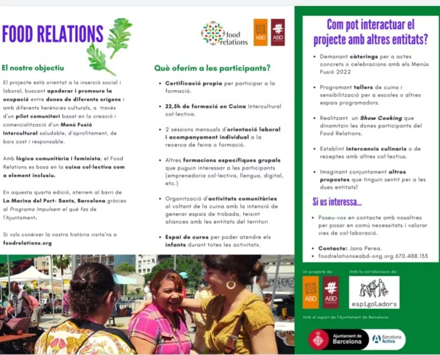 Inscripcions obertes pel Food Relations 2022 al barri de la Marina del Port. #lamarina#lamarinadelport#foodrelations