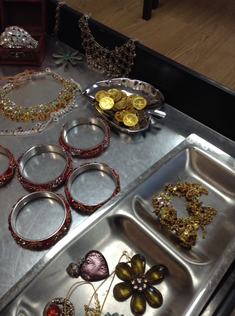 ECS_Keighley's tweet photo. We think our Reception children will love finding this treasure trove when they arrive at school this morning. 
#piecesofeight #languageprovocations #irresistablelearning https://t.co/VYAbZQFhbg