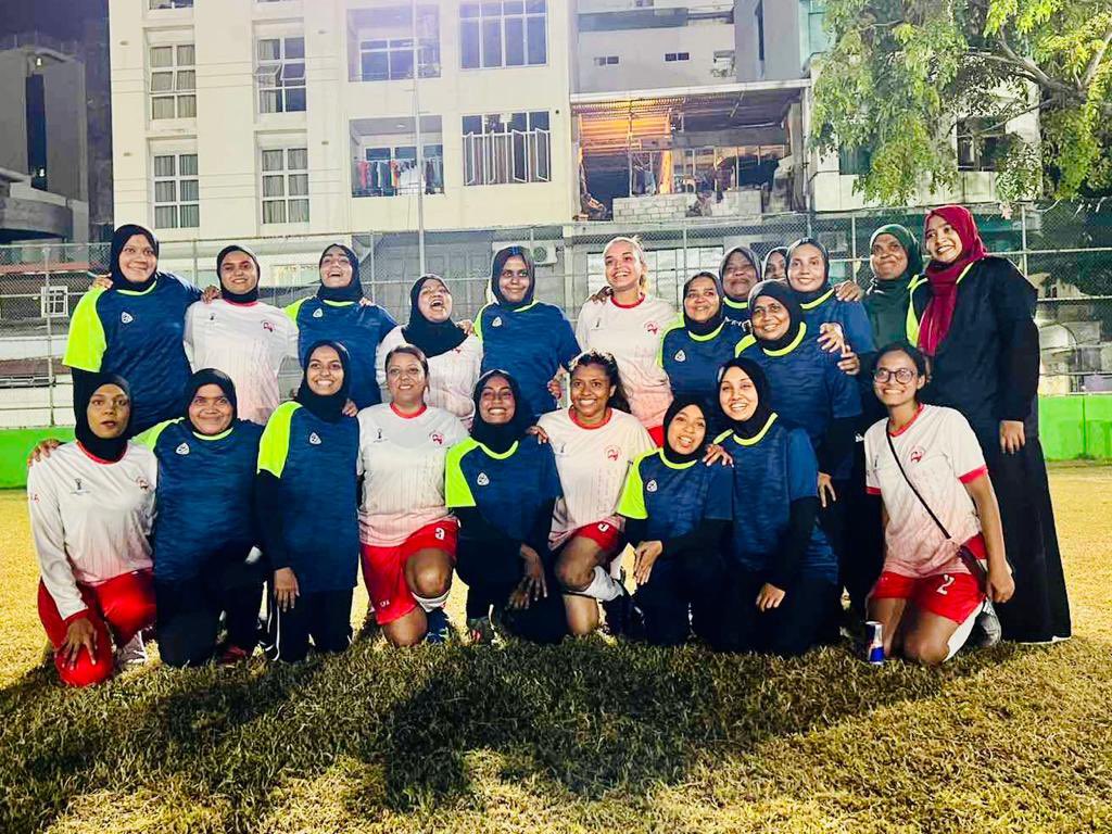 SandALLPmv's tweet photo. Fun match and an even better post-match celebration. Best of luck in the finals! @CRCMaldives @mvhighcourt. May the best team win! #bandaaracup2022 @BandaaraClubAGO https://t.co/AYlc3OoN4m