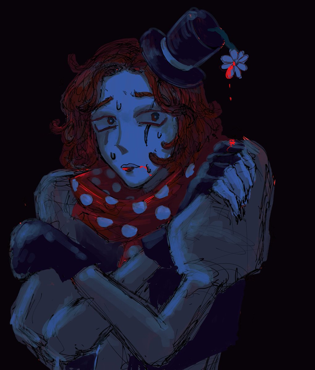 PepperLajiao's tweet photo. #IdentityV #identityVイラスト weeping clown Color practice https://t.co/ZVgNfUHUoa