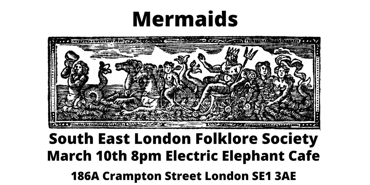 folk_cunning's tweet photo. Oh yes! I've 15,000 words of wonder on mermaid lore from the seas and freshwaters of this world to pare down to 5,000 for my talk on Thursday at @ElephantCafeUK I will be singing some of the best songs about mermaids from the last 3 centuries too.  https://t.co/wBR08Bu4qb https://t.co/0u6qVZWPEr