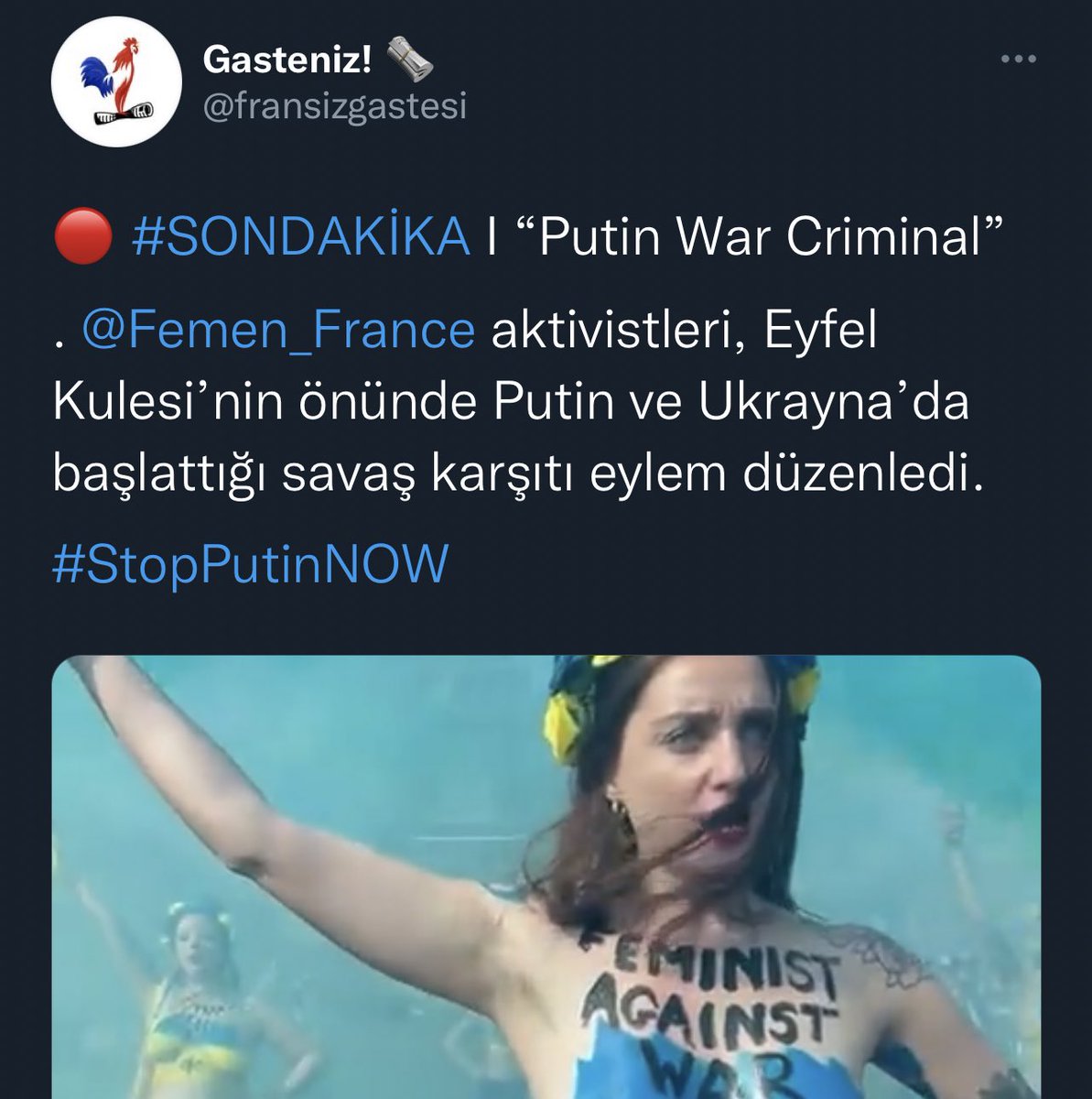 +Putini durdurmak imkansız.
-Eyfel kulesinin önünde yarı çıplak eylem yapalım.
+Niye?
-Bilmem bi deneyelim belki tutar.