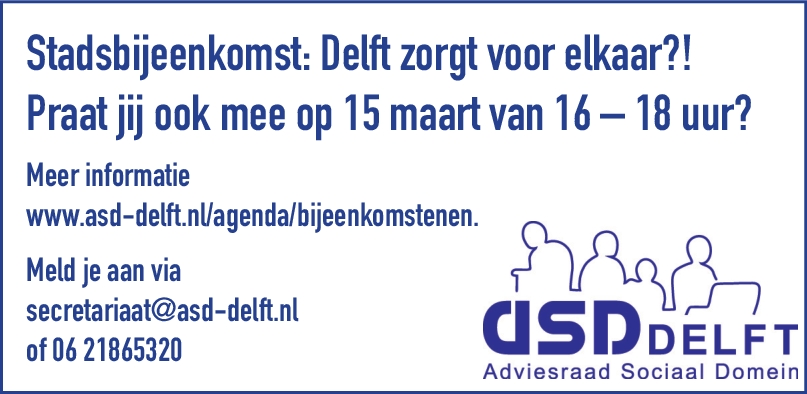 ASDDelft's tweet photo. Meepraten over de sociale staat van Delft, van jouw wijk? Wat is nodig is voor een fijne omgeving? Wat kan je er zelf aan kan doen? Op 15 maart organiseren we als adviesraad een stadsbijeenkomst. Geef je op via secretariaat@asd-delft.nl. Meer op: https://t.co/X6j9TxZPF4 https://t.co/Zm30NWs5MB