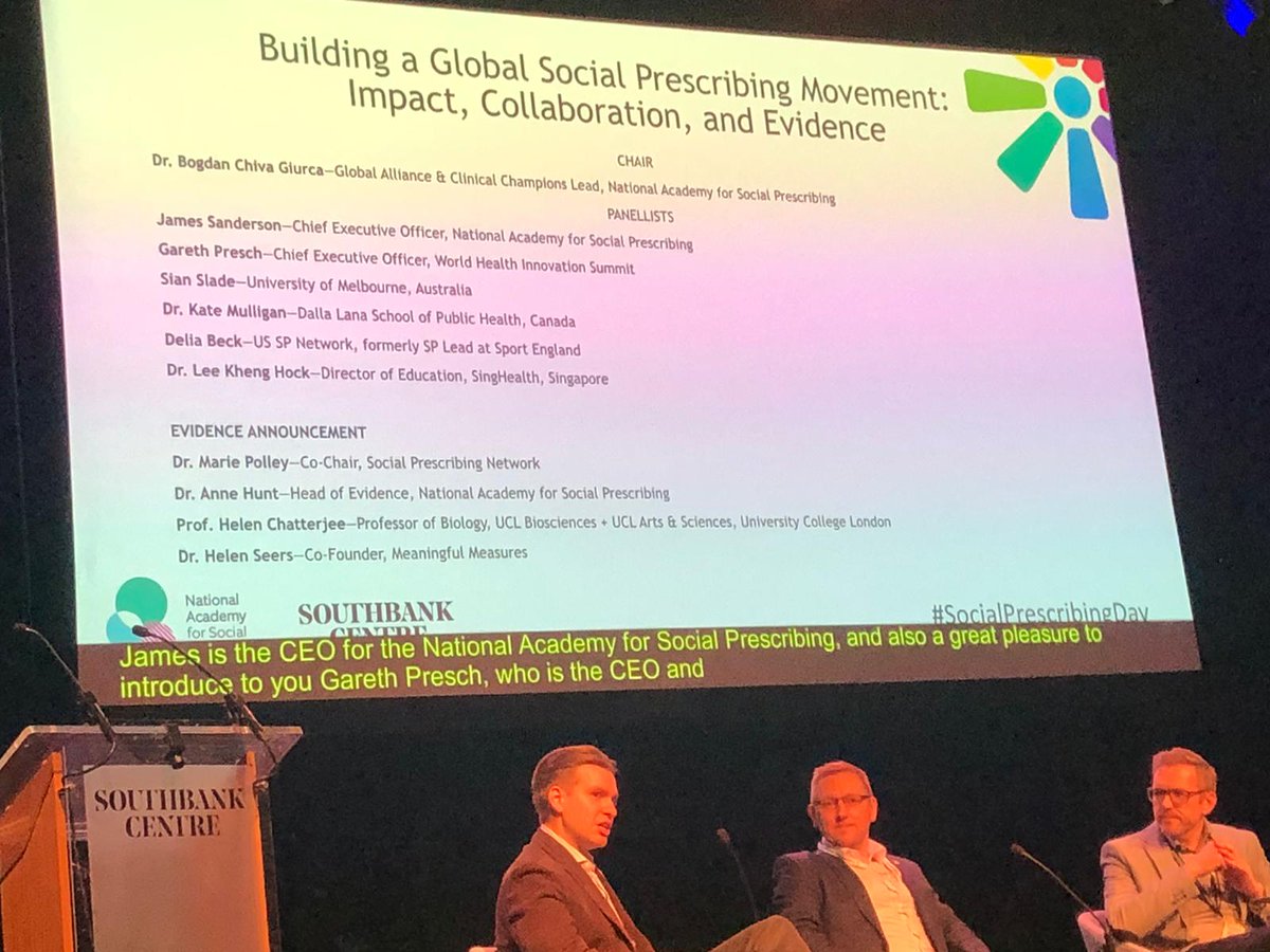IMMmusicUK's tweet photo. 🌞It's #socialprescibingweek.
On Friday Charlotte attended #thesocialprescribingshow at Southbank Centre and was particularly inspired at the talk on Building a Global Social Prescribing Movement. #thankyou to the wonderful speakers for an amazing insight into such vital work. https://t.co/y1PkoO9jSn