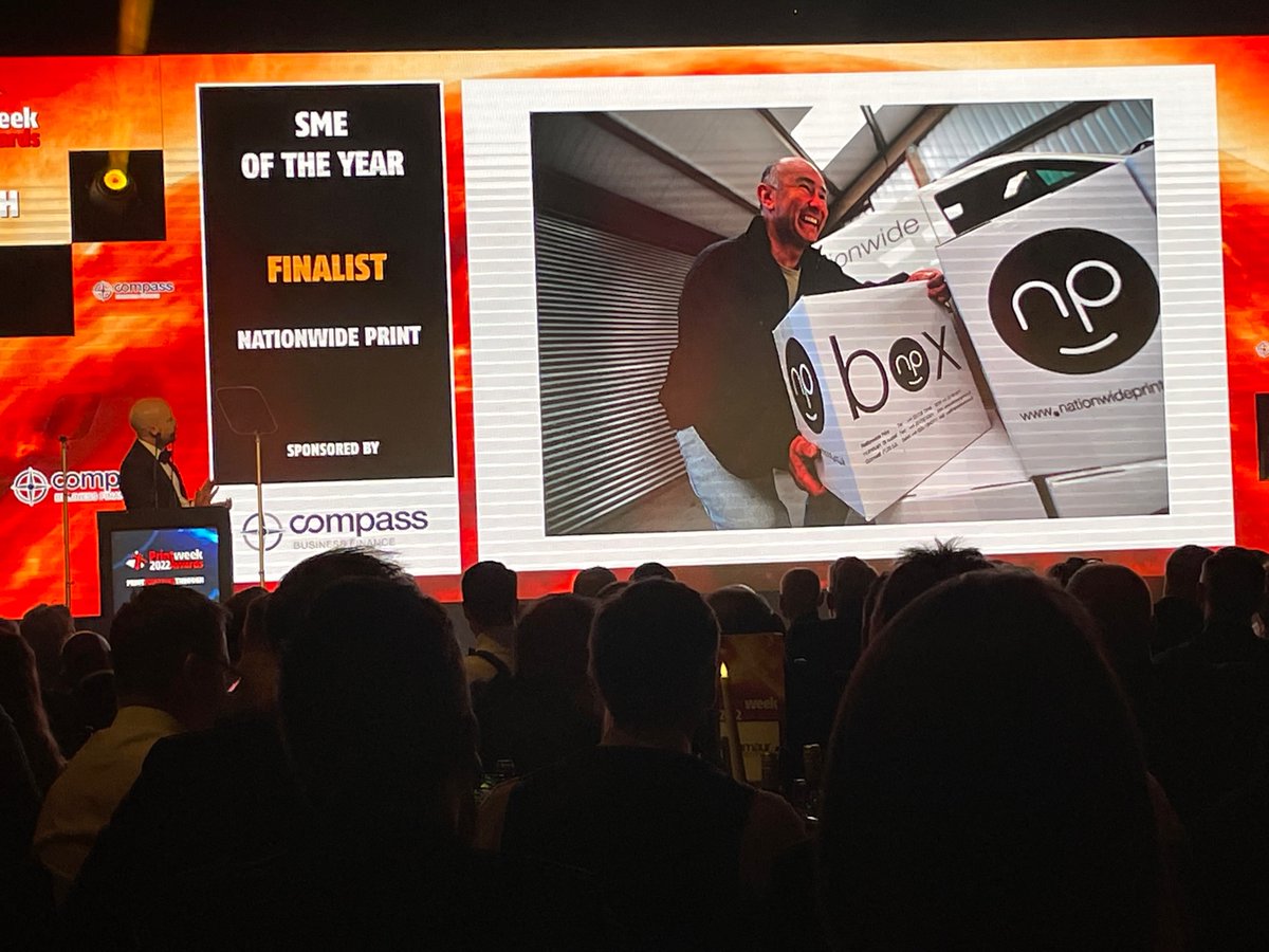 Superb night <a href="/PrintWeekAwards/">Printweek Awards</a> 2022 in the SME Printer of the Year category. Delighted to be shortlisted and recieve national recognition. Thanks to <a href="/tomallencomedy/">Tom Allen</a> for hosting a fantastic evening and congratulations to the award winners.
#PrintweekAwards