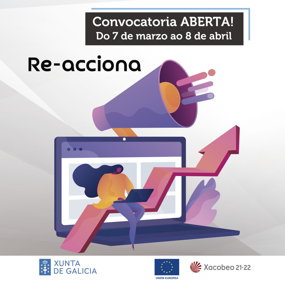 IgapeXunta's tweet photo. 📣 Impulsa a #competitividade da túa empresa! 

👉🏾O #Igape pon en marcha #Reacciona que, co financiamento da Unión Europea, axuda ás empresas na:

➡️ #Dixitalización

➡️ #Innovación

➡️ #Profesionalización

➡️ #Estratexia

📝 ℹ️ https://t.co/YPQNJbnB59

@amtega  @axenciaGAIN https://t.co/4BxdjHSnEZ