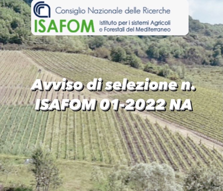 isafomcnr's tweet photo. ⏳ Avviso di selezione n. #isafom 01-2022 NA. 📅 Scadenza 15/03/2022. Scarica #bando 👉🏻 https://t.co/1L3dWEpjnw #CNR #cnr #disba @CNRsocial_ @DiSBAcnr @GiacomoMele https://t.co/RJtOcPGKSl