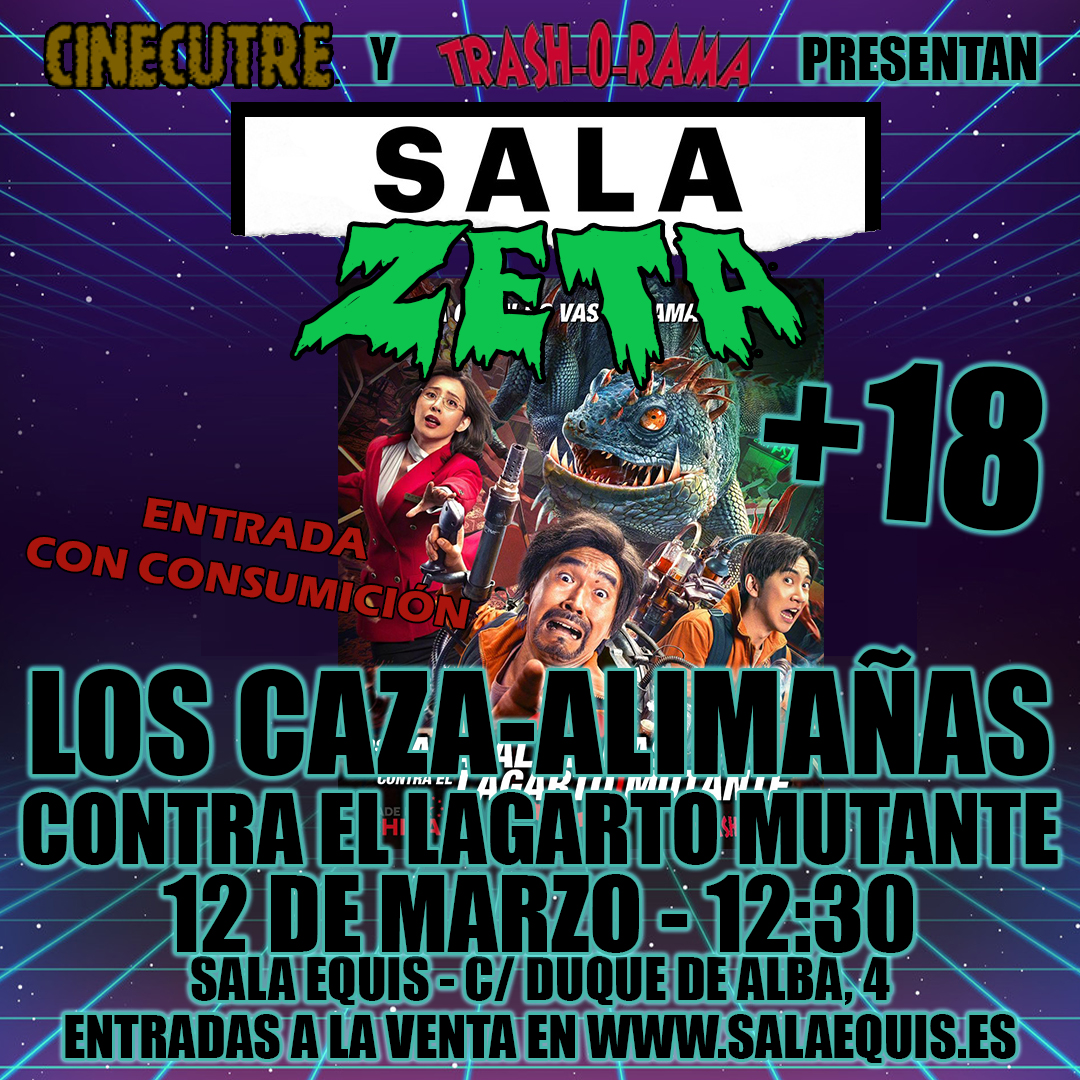 cinecutre's tweet photo. El sábado 12 de marzo a las 12:30 vuelve #SalaZeta a Madrid con el clon chino de #Cazafantasmas "Los Caza-Alimañans contra el Lagarto Mutante"

¿Sabías que siendo Patron de Cinecutre puedes conseguir una entrada gratis para esta proyección? Únete en https://t.co/ISXGRGWy5j https://t.co/T3ykl41Gb3