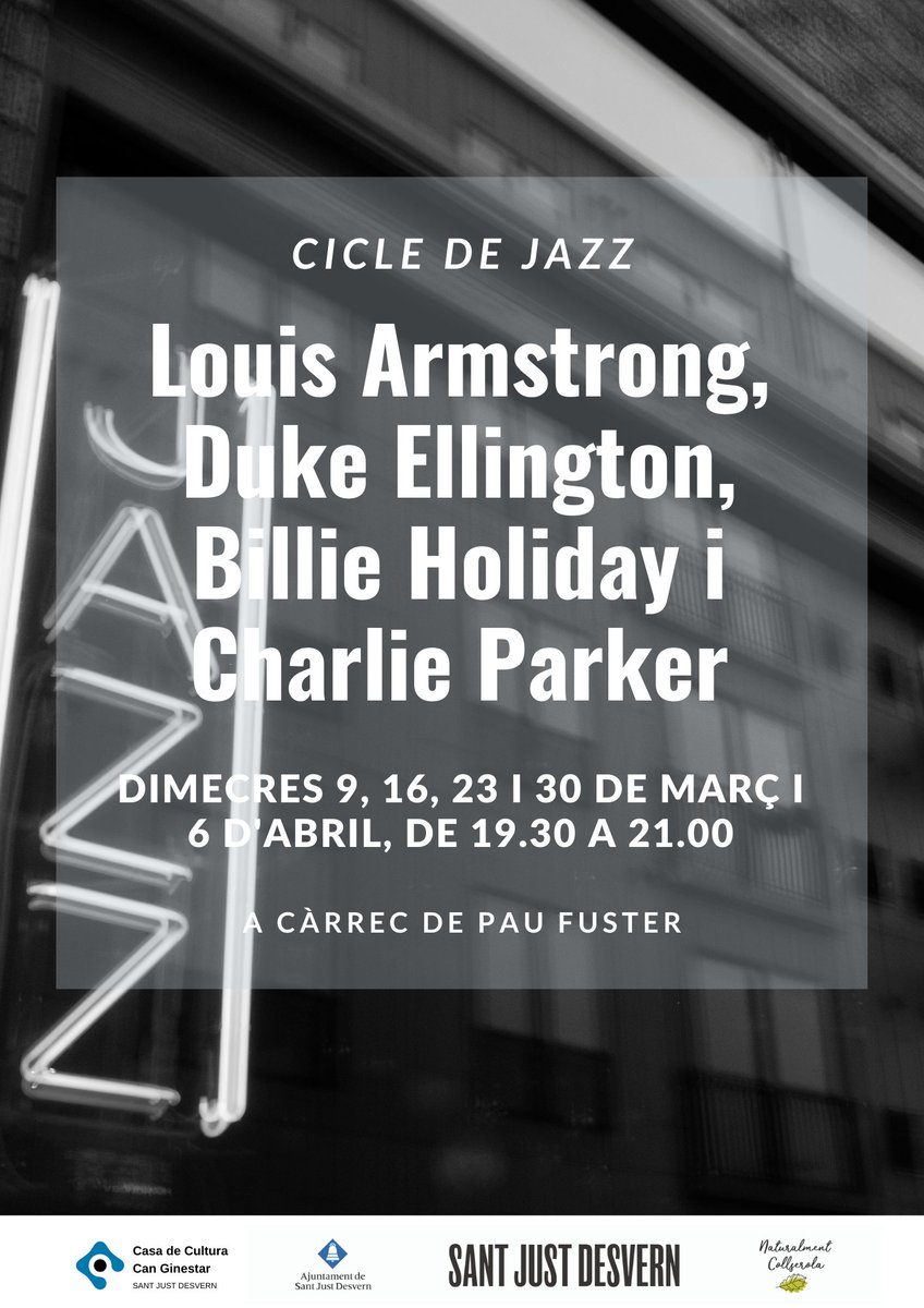 Aquest dimecres tornem amb les Conferències: Cicle de Jazz! Encara queden places disponibles!