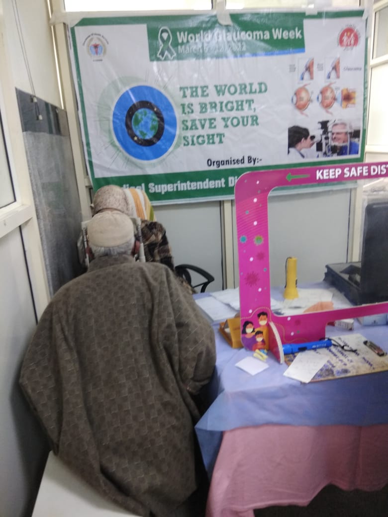 World Gulcoma week 2022 under Theme The world is bright, save your sight.. Is being observed at District Ganderbal. <a href="/yasinc_ias/">Yasin M. Choudhary</a> <a href="/HealthMedicalE1/">Health & Medical Education Department J&K</a> <a href="/DhskNhm/">NCD, NHM, Kashmir Division</a>