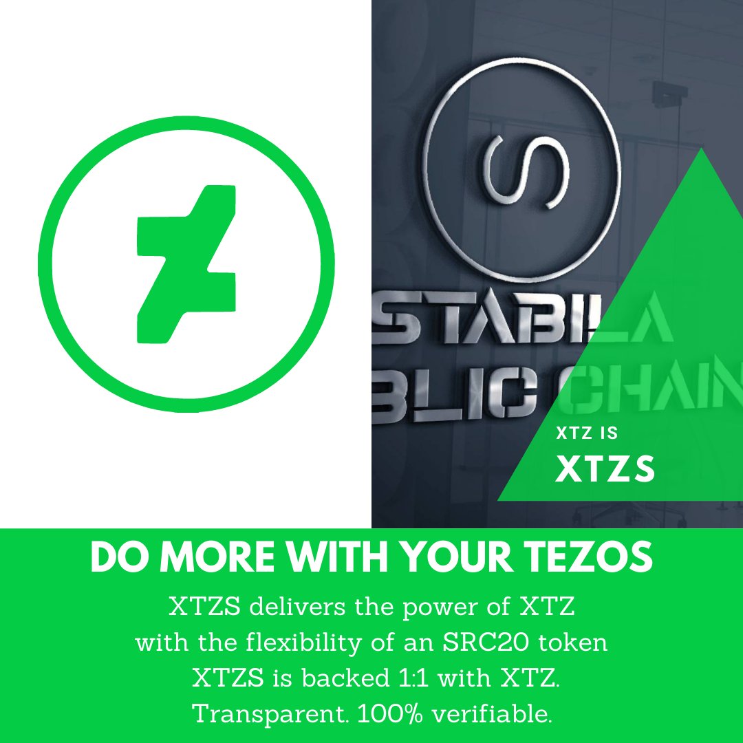 DO MORE WITH YOUR TEZOS ON #STABILA #BLOCKCHAIN. #XTZS delivers the power of #XTZ with the flexibility of an #SRC20 #token. XTZS is backed 1:1 with #XTZ. Transparent. 100% verifiable.
stabilascan.org/token/SQVW6qoX…