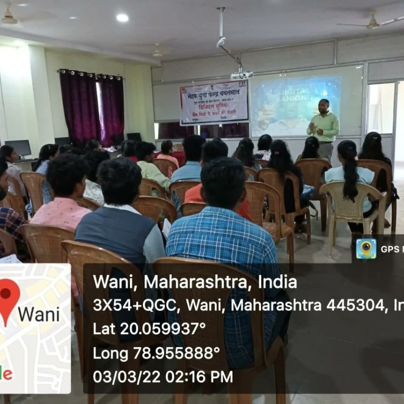 MYBharatHQ's tweet image. Digital Banking Programme was organised at Wani Block by NYK Yavatmal District, Maharashtra.

#Yavatmal #DigitalProgramme #Wani #Youth #YouthPower