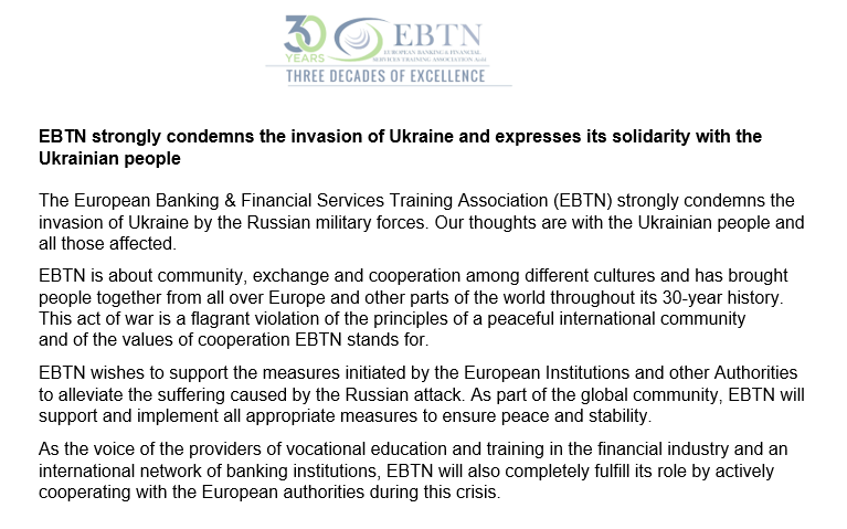 _EBTN's tweet photo. EBTN strongly condemns the invasion of Ukraine and expresses its solidarity with the Ukrainian people https://t.co/fsV0wzkstK