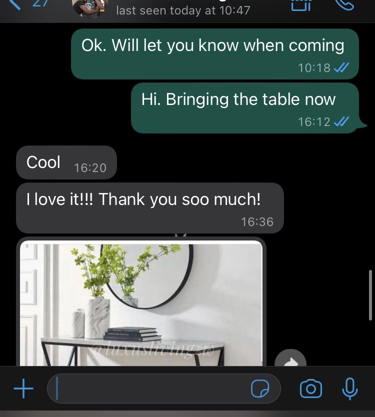 RusticFurnisher's tweet photo. Nothing like positive feedback after a delivery. 2-tier coffee table 90*60*40cm. #RusticHomeDecor  #Rustic #rusticinterier https://t.co/ghkNbreLLn