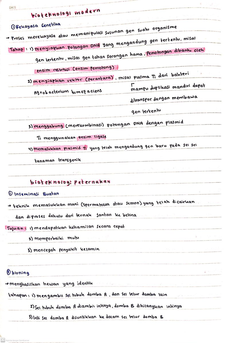 prettylovesse's tweet photo. catatan ipa kelas 9 semester 2
materi tentang 
[bioteknologi] https://t.co/Xfg4CltocS