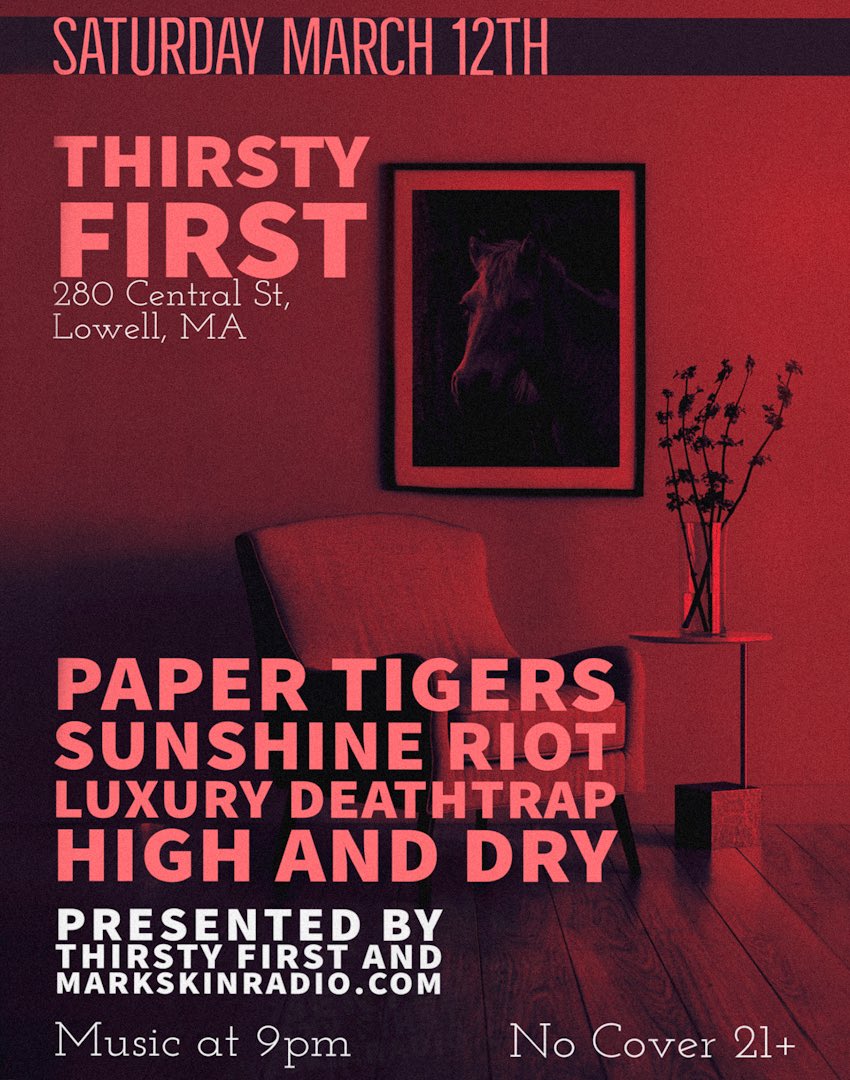 papertigersusa's tweet image. Less than a week away! @SunshineRiot Luxury Deathtrap High and Dry