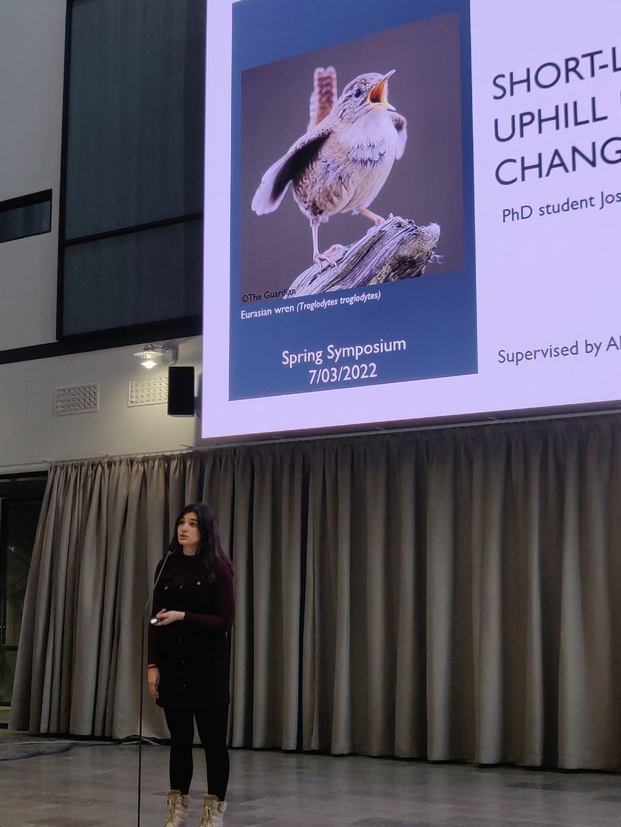 springsymposium's tweet photo. #bird communities in Northern #Europe are moving along altitudinal gradients due to #climatechange, with larger shifts where there is a higher #altitudinal range. @CouetJosephine #SpringS22 https://t.co/27Ge34yAz0