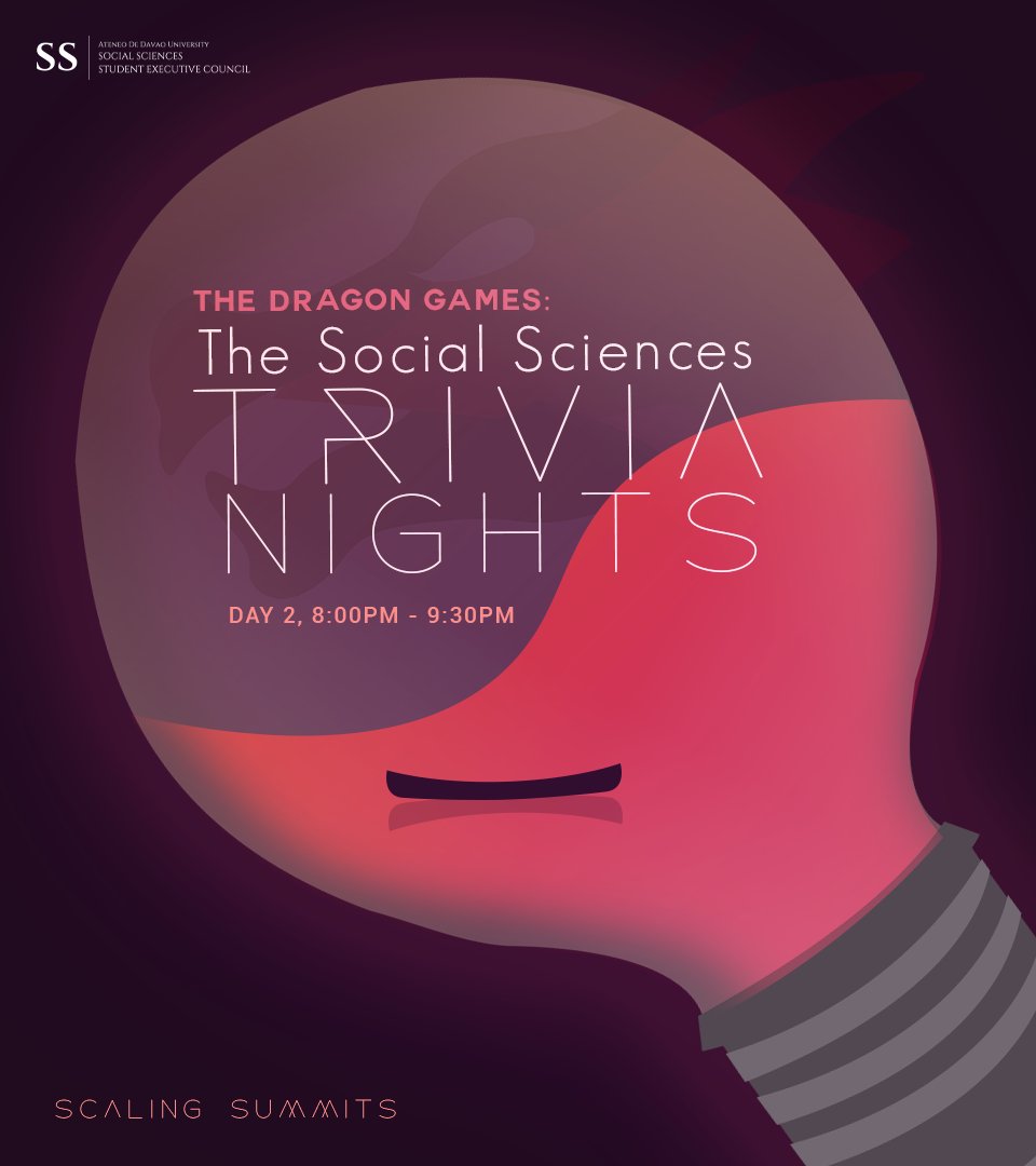 ADDU_SS's tweet photo. No mountain too high for a Dragon that can soar through the sky!

Don't miss out on the exciting SS Week TRIVIA NIGHT and get a chance to win awesome prizes. Join the thrill and see how well you know the Social Sciences Cluster!

Be there, Dragons!

#SoaringThroughSummits 🐉⛰️ https://t.co/ELLgQfsEAS