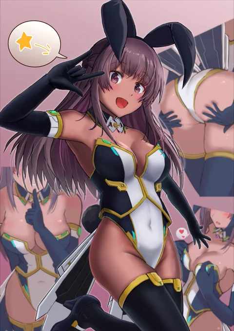 ファティマに、バニー服を着てもらう図 