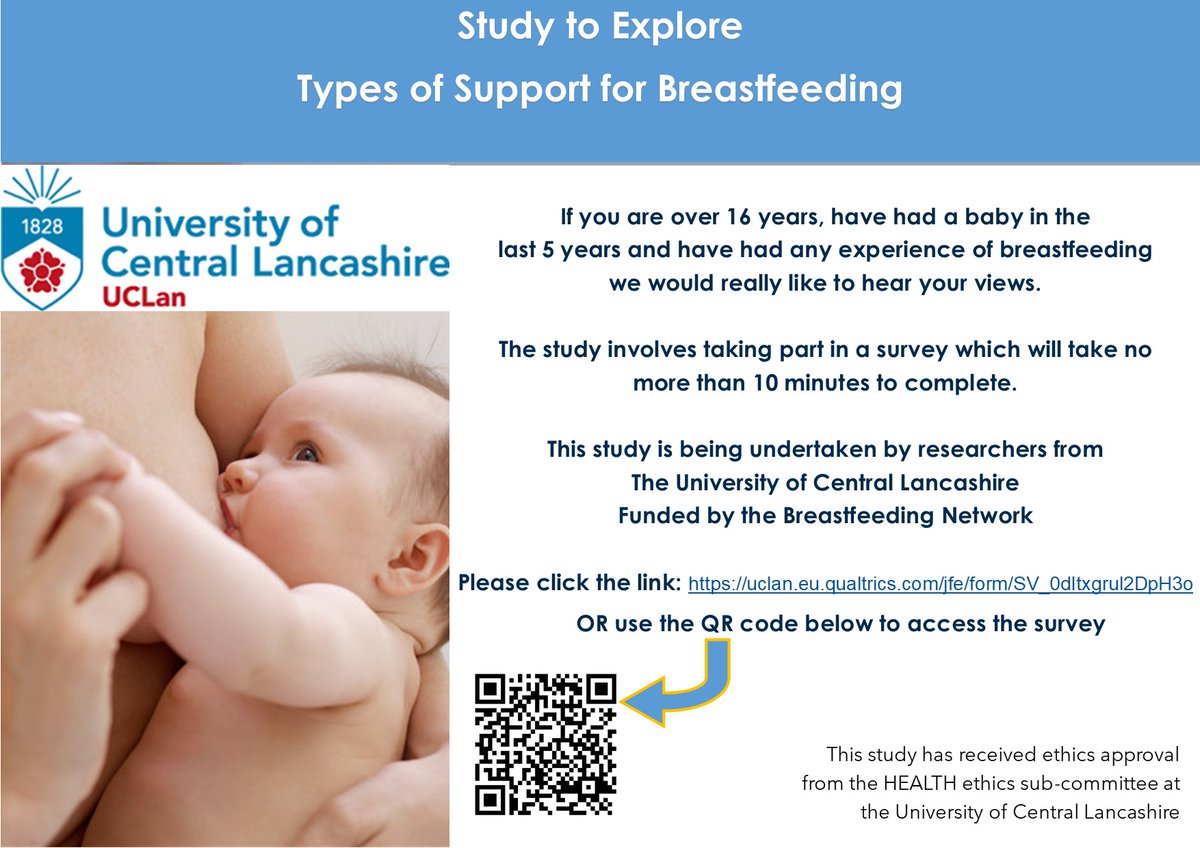 LucyHives's tweet photo. If you are over 16, have had a baby in the last 5 years and have had ANY experience of breastfeeding please fill in this survey ⬇️⬇️⬇️ 

https://t.co/MoRpS1EbOw

@UCLanResearch @BfN_UK @gill_thomson @laramcnally2  Please RT
#breastfeeding #infantfeeding 🤰👶 https://t.co/e60Gd5R7FE