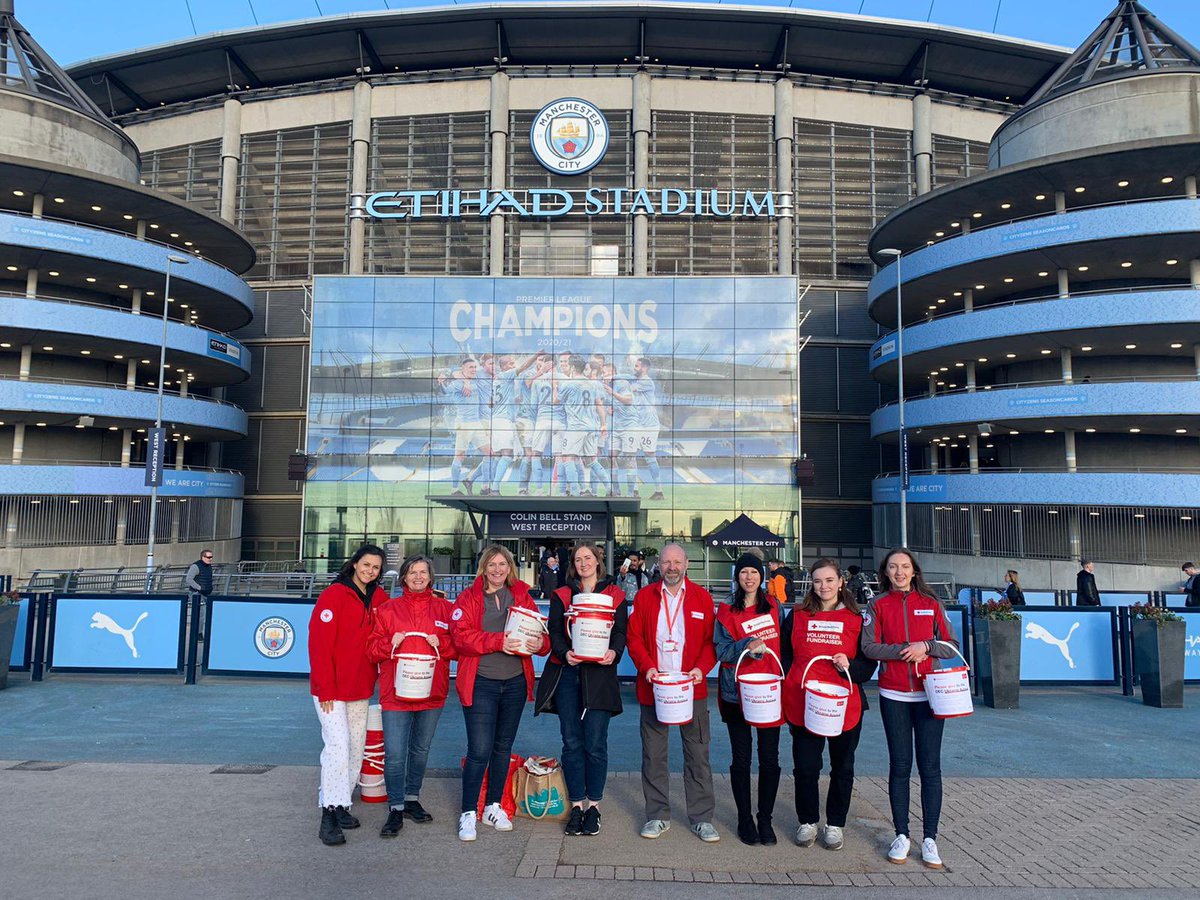 charismpb's tweet photo. Thank you to @ManCity for having us to collect at the Manchester Derby game yesterday in aid of the #UkraineCrisis. ❤️💙💛

@BritishRedCross 

@decappeal #ManchesterDerby2022 #ThePowerofKindness #RedCross https://t.co/WO6cLolUJO