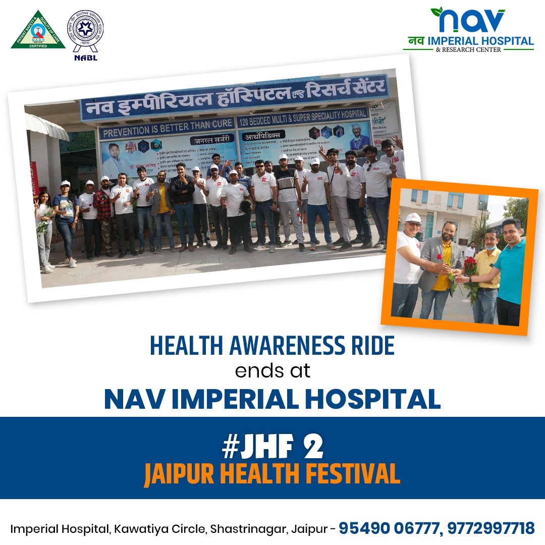 NavImperial's tweet photo. Nav imperial hospital conducted a ride to spread health awareness for the society by celebrating the Jaipur health festival which ends at Nav Imperial Hospital.
☎️ 9549006777 
.
.
.
_________________________________ #jaipurbesthospital #healthawareness #jhf2
#jaipurhealthfestival https://t.co/Wig7ur17yG
