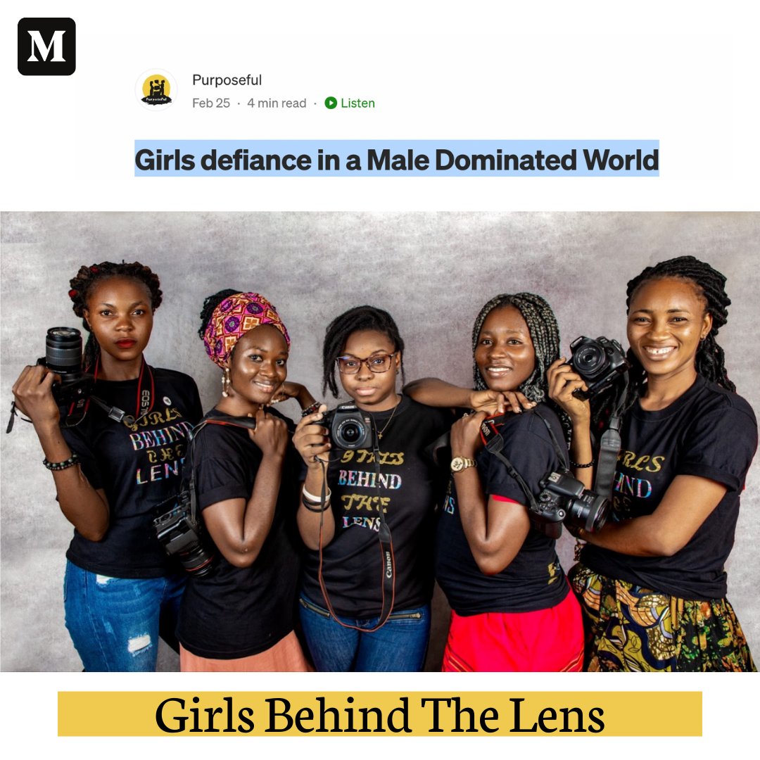 As we approach #IWD tomorrow, we celebrate incredible young women who had a brilliant idea of training more girls and young women in photography to #breakthebias   and occupy a space for themselves in the field