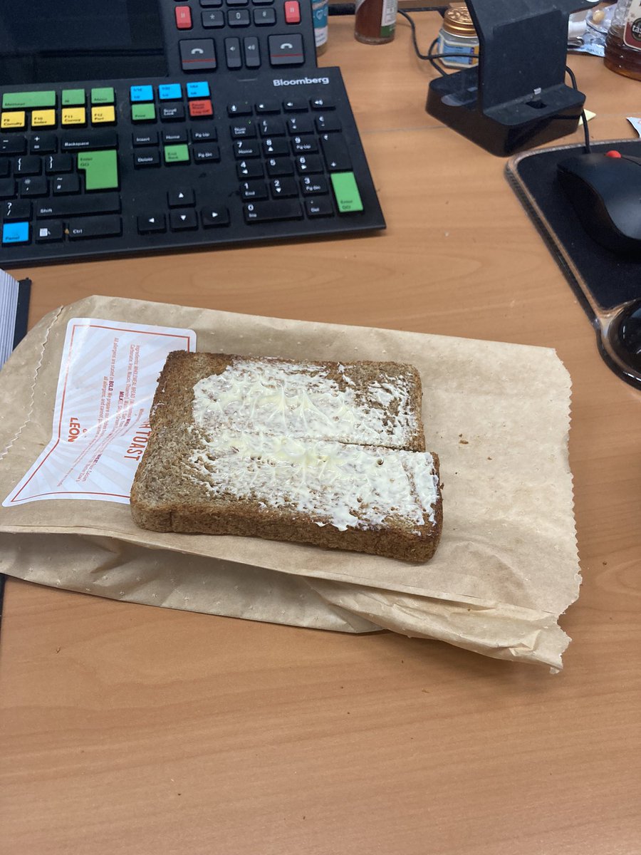 LEsince93's tweet photo. Here we go again… @leonrestaurants What you do think of my ice cold toast? Even the butter finds this chilling. Sort it out or I’m off to @Pret https://t.co/jvWeAjxkP4