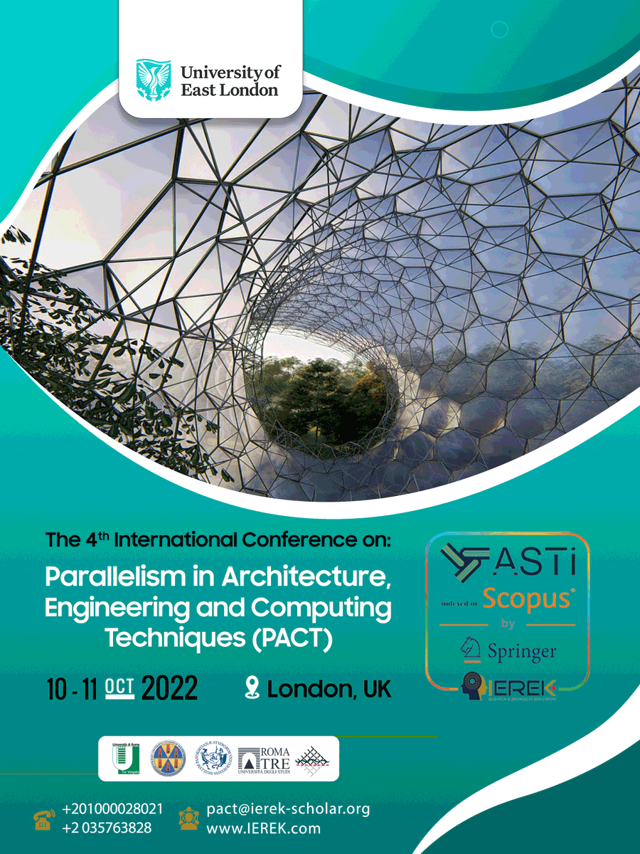 PConference2022's tweet image. Techniques of Parametric Design offer many features for engineering and industrialization processes, now architects have emerged to apply these methods in their working environment.
Registration: bit.ly/PACT2022