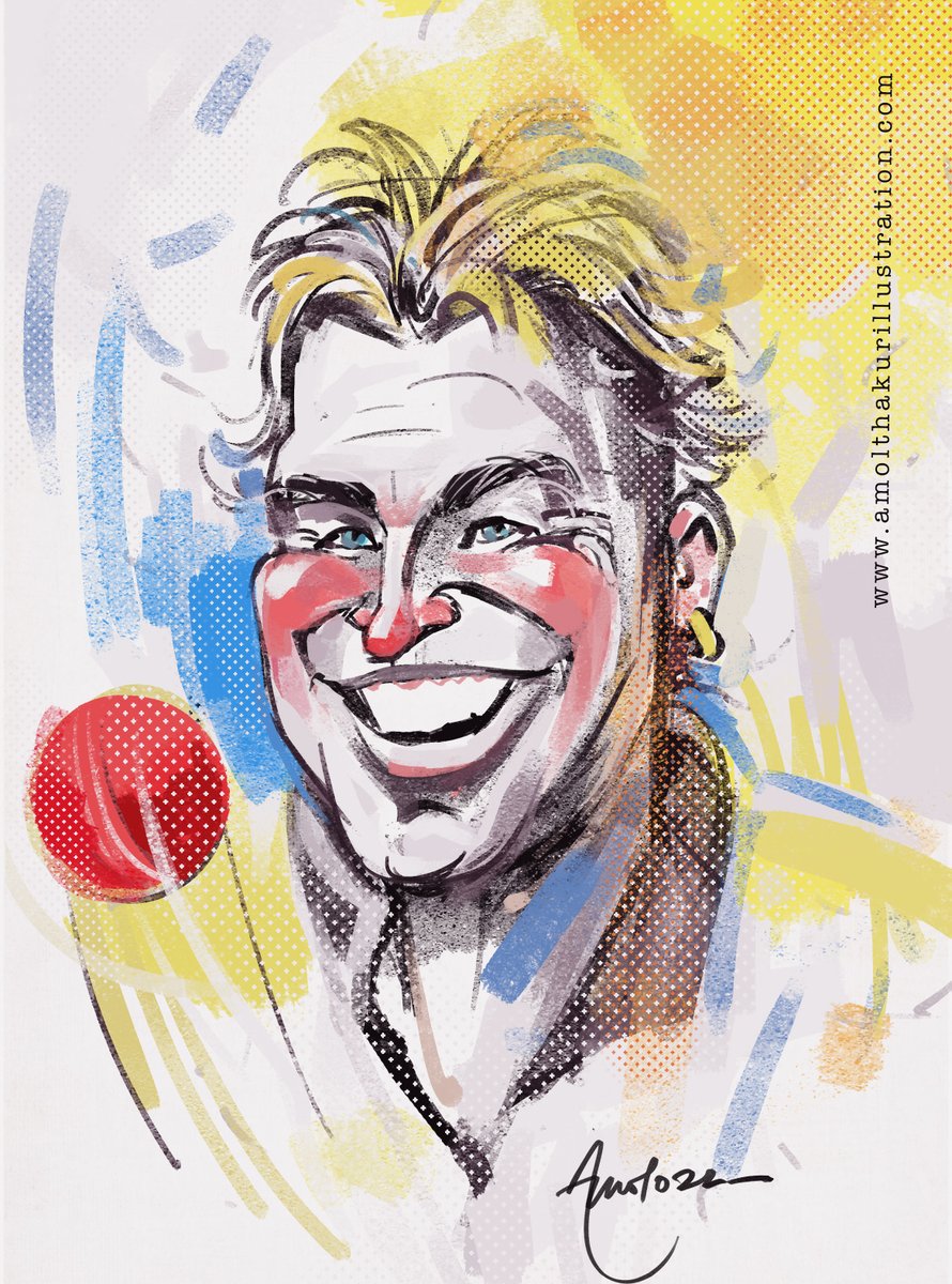 thakurart's tweet photo. The man who inspired many kids to take up leg-spin bowling.
Thank you, Shane Warne 🙏
1969 - 2022
#amolthakurillustration #tribute #ShaneWarne #RIPWarne https://t.co/DedPwrCrYa