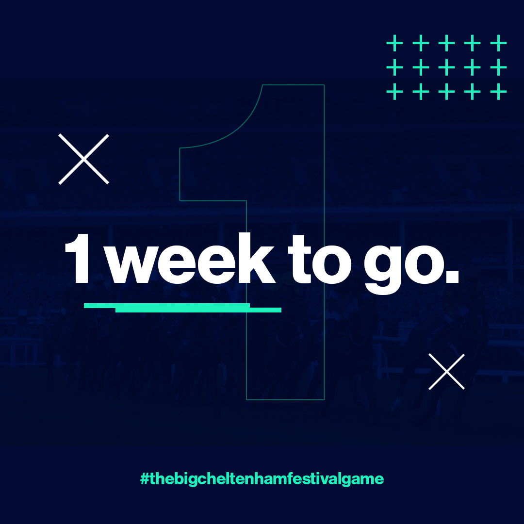 1 WEEK TO GO!

Not long to go until The BIG Cheltenham Festival Game!

FREE TO PLAY LAUNCH GAME!

£10,000 guaranteed prize money to the winner!

Sign up today ➡️ cloud9sports.co.uk

#C9S #Cloud9Sports #FantasySports #FantasyRacing #HorseRacing #CheltenhamFestival