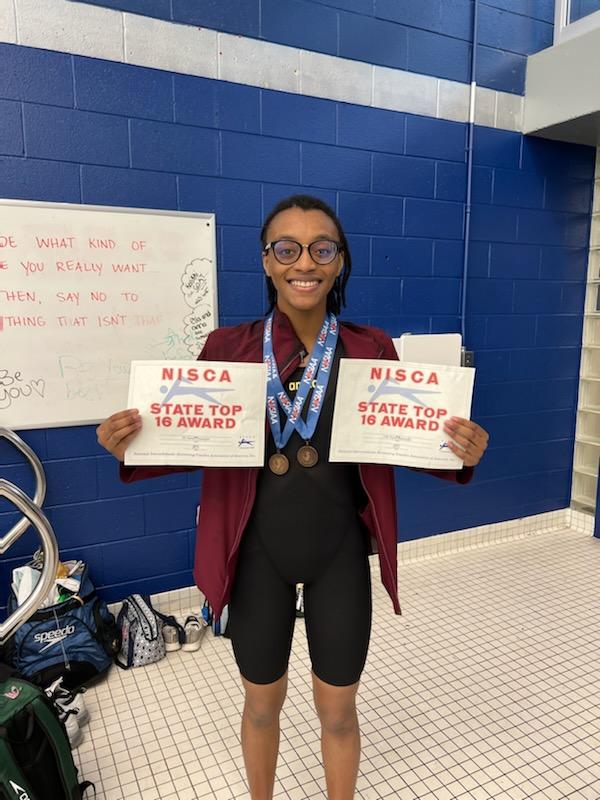 statelinerphs's tweet photo. Genine Collins 6th in the state for 50 free.  11th in the state for 100 fly. Two new schools records, new personal bests for the weekend. Great swims! https://t.co/2gaxaQgsFZ