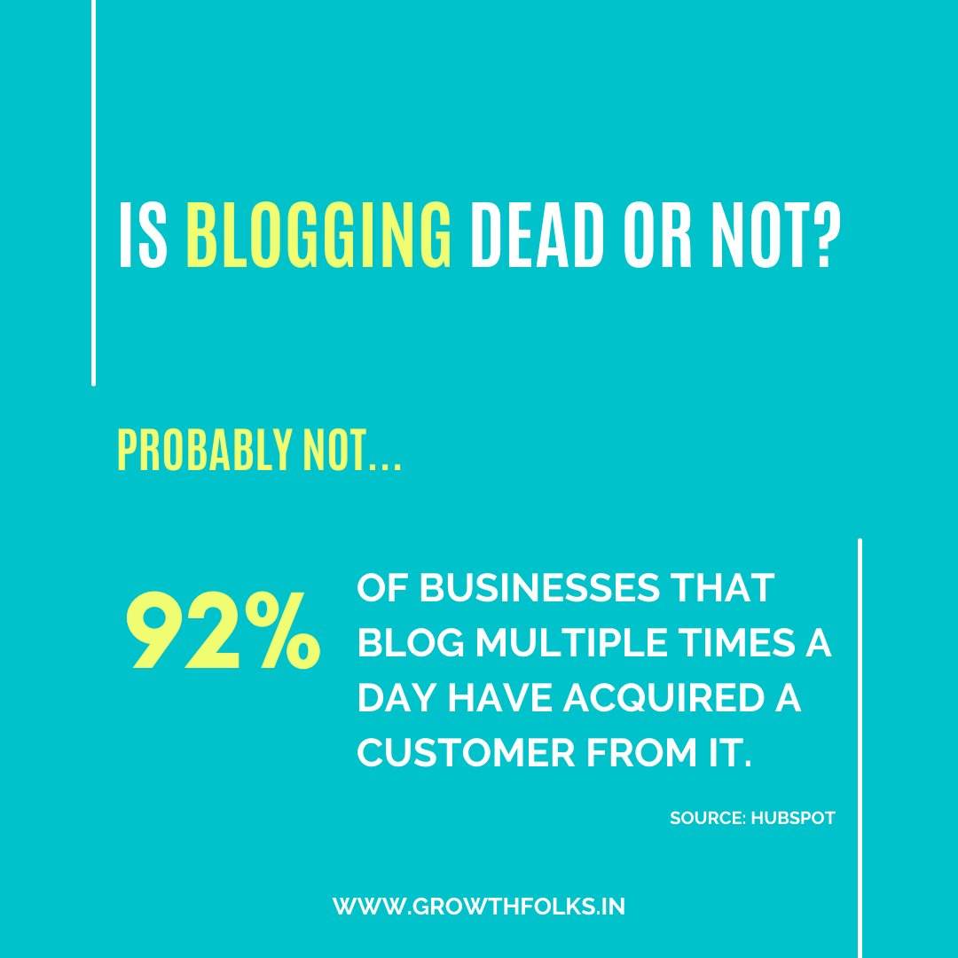 GrowthFolks's tweet photo. In fact, 70-80% of Google searchers ignore paid ads and focus on blog posts for their answers.

So, it is safe to say to blogs are not dead, yet!

#Blogging #Blog #GrowthFolks #Growth #SEO #WeBing https://t.co/VaAmPOr9qy