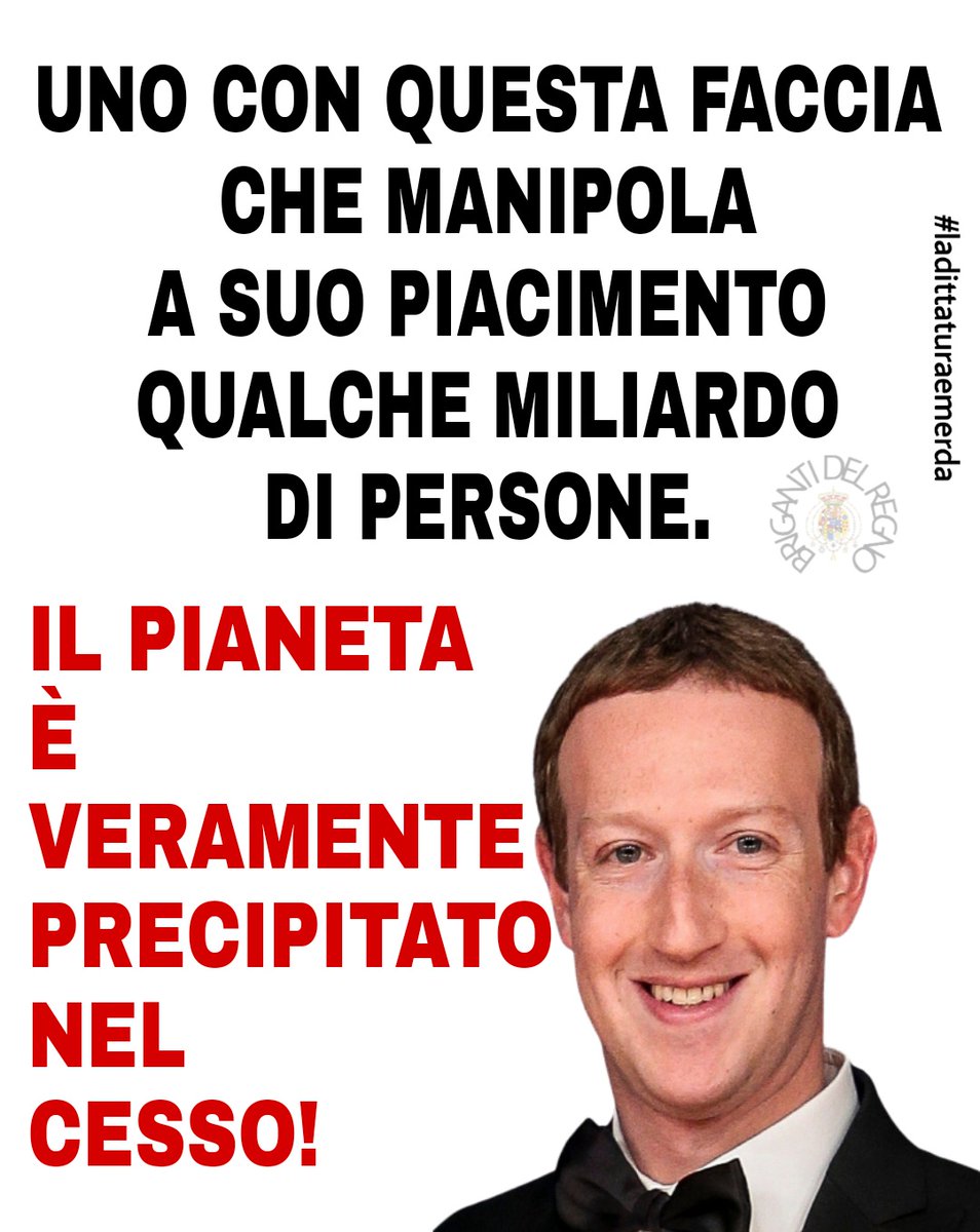 Noi_briganti's tweet photo. 🔴 IL MONDO IN MANO AGLI SCEMI PSICOPATICI 🔴
#facebookmerda #facebookmerda #facebookmerda https://t.co/IOwZ80dyE7
