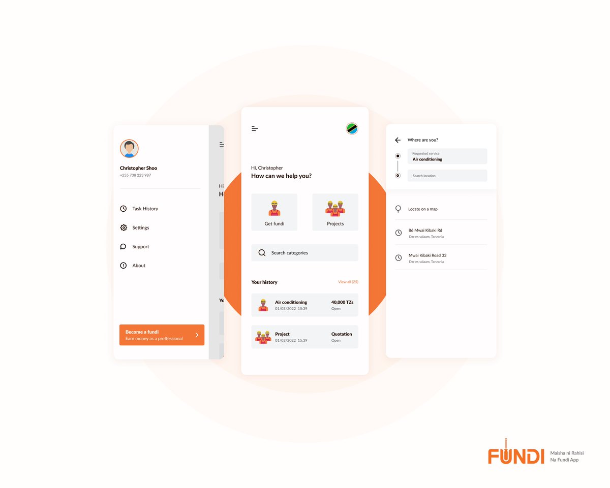 ShooChristopher's tweet photo. Fundi app UI/UX design.

It’s available on the app store and play store, download it now to get yourself a trusted and vetted fundi.

👉🏽 android: https://t.co/sQdLNOeEdv
👉🏽 iOS: https://t.co/gxh0qz0a01

@fundiapps @mafolebaraka https://t.co/TVnyvews7m
