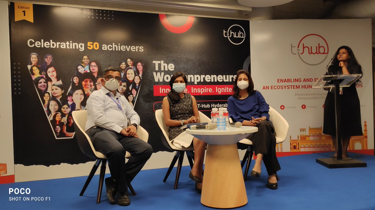 Program gets underway at <a href="/THubHyd/">T-Hub</a> with <a href="/anuacharya/">Anu Acharya</a> <a href="/shantha/">shantha</a> CIO, and <a href="/msr/">Remington MSR</a> ceo of Thub. Panel discussion on nurturing <a href="/womenpreneur/">womenpreneur</a> 
<a href="/women_tie/">TiE_Women</a> <a href="/WomenLeadFuture/">Women Leading Future</a>