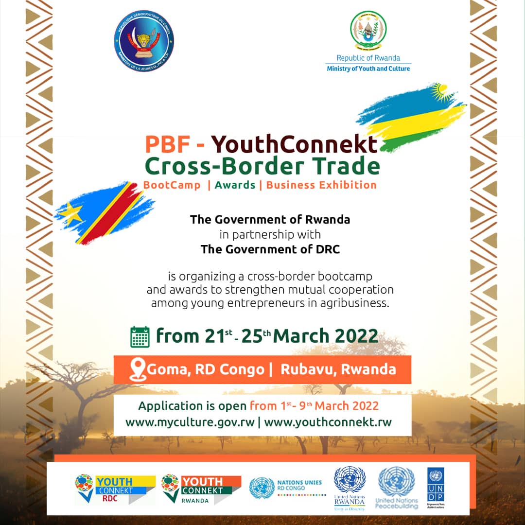 RwandaYouthArts's tweet photo. Dear Rwandan young entrepreneurs in agribusiness with export ready products/services, be advised that the application period for the YouthConnekt Cross Border Bootcamp and Awards is close to end. Here is the link for application: https://t.co/JNL5bzCa4x https://t.co/GhswWRFWHd