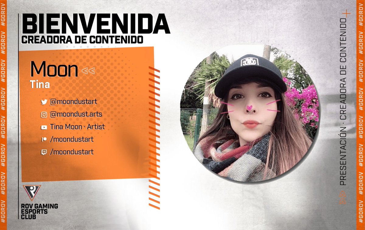 ROVGaming's tweet photo. #Presentación | #CC 

¡Que ganas teníamos de, por fin, poder anunciarlo!

Hoy se une a esta pequeña gran familia, la increíble @moondustart 😍.

Estamos ansiosos de disfrutar con tus preciosas creaciones en tus streams🥳:

📺https://t.co/7qrJ4aBkLo

#GoROV 🧡 https://t.co/4V540gVDH0