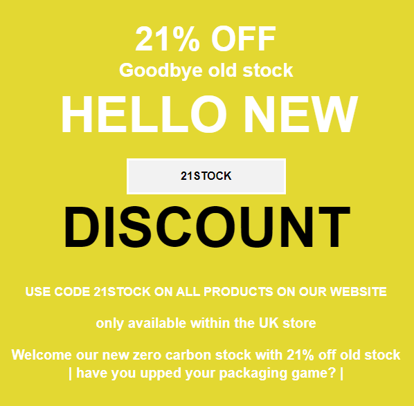 lilpackaging's tweet photo. Goodbye old stock, hello new!
Save 21% at checkout with code: 21STOCK
https://t.co/IeGfX8kgBH
#LilPackaging #Sale #ZeroCarbon #Sustainability #PlasticFree https://t.co/33ZkJi5aTM