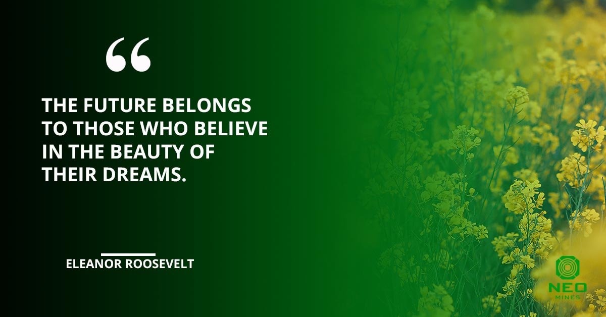 neo_mines's tweet photo. Too often, we fail to understand that the future belongs only to those who believe in the beauty of their dreams. Trust your dreams and know that everything is possible, provided that you give your best to achieve them. 
.
.
.
#QuotationMonday  #GreatLeader #NeoMines https://t.co/3DcrpavJNn