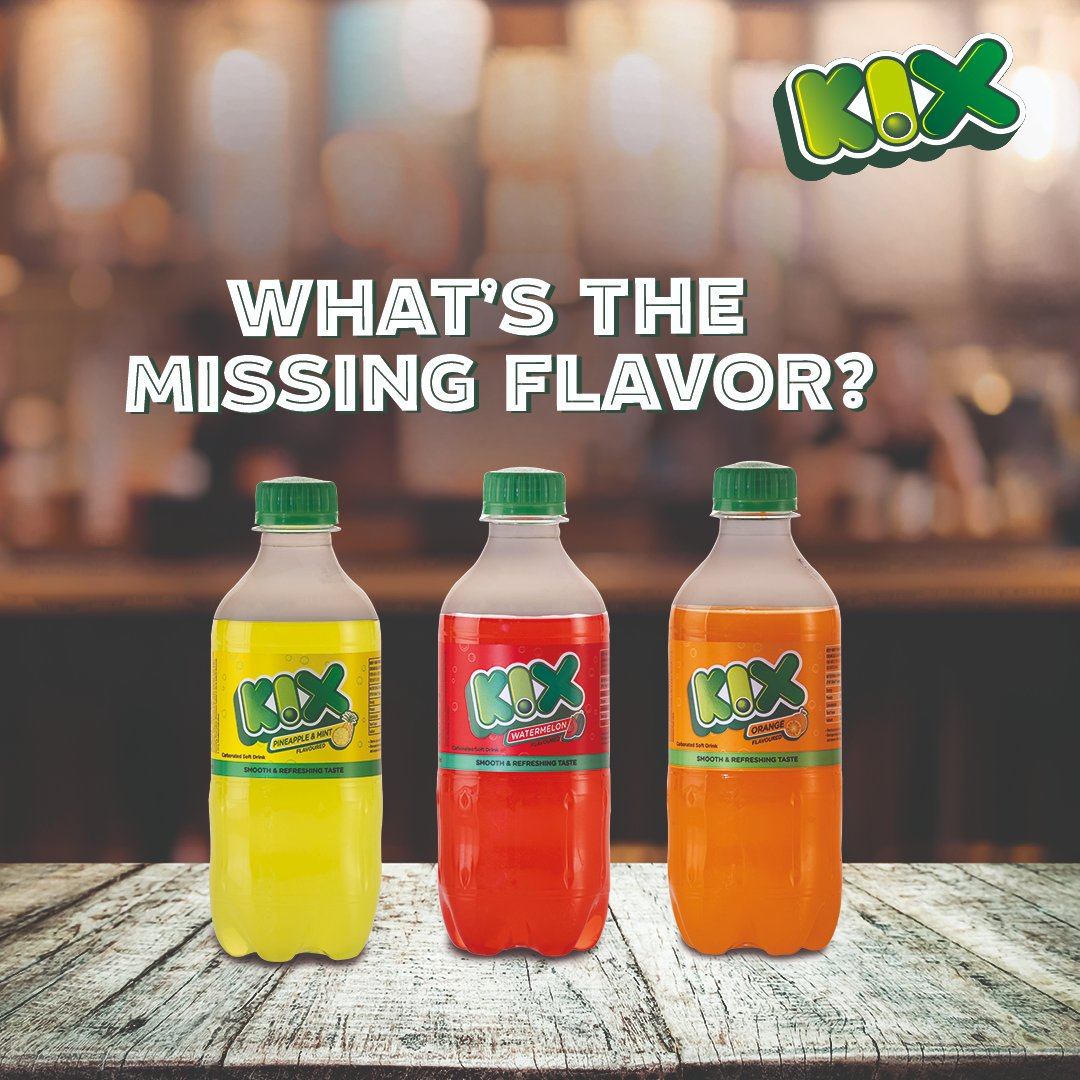 KixKenya's tweet image. Ey, guys. Can you tell us which KIX Soda flavor is missing here? 

#SwitchOnSwitchOff #KIXSoda