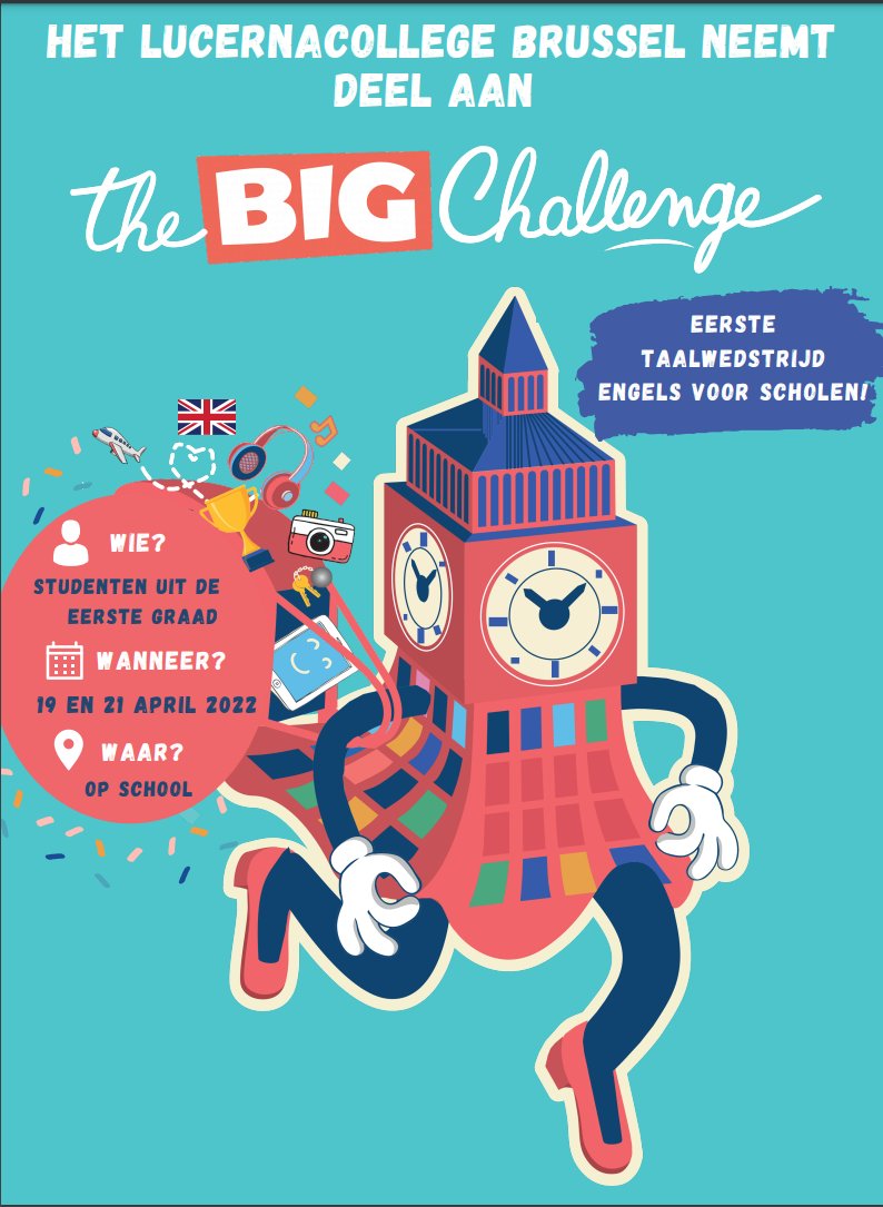 Innova_BXL's tweet photo. Campus INNOVA neemt deel aan #TheBIGChallenge (eerste taalwedstrijd Engels voor scholen).
Wij wensen onze leerlingen veel succes! https://t.co/kYjkMDVeWK