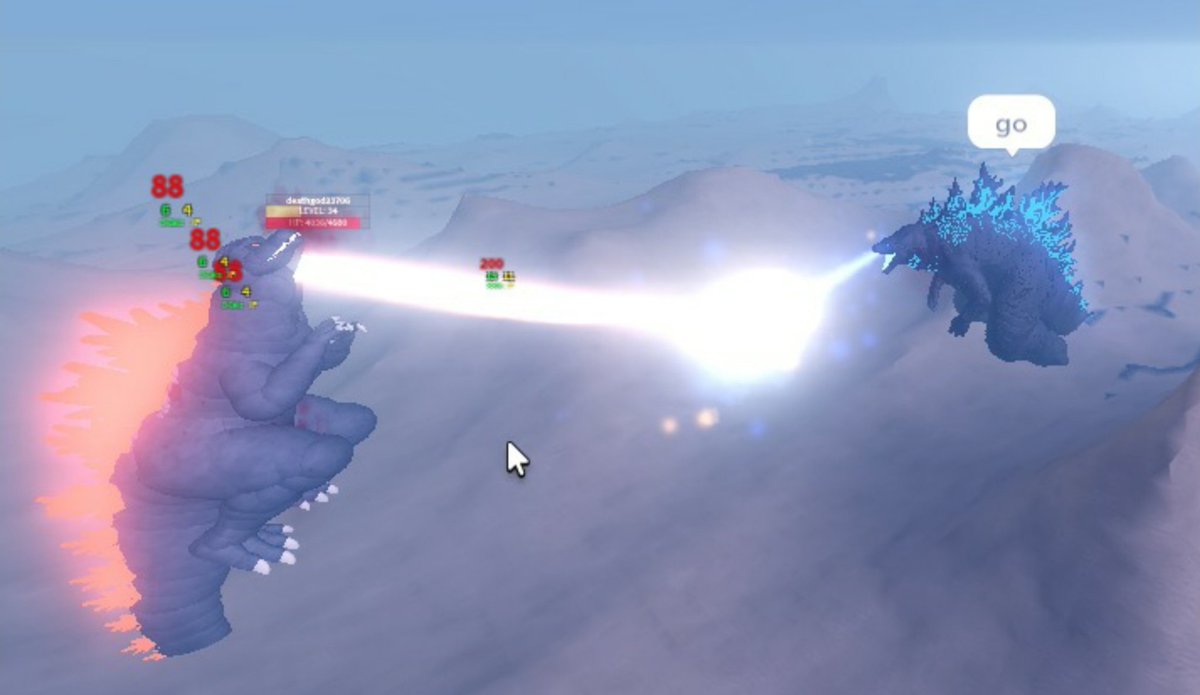 srisultan_376's tweet photo. Beam clashing in #KaijuUniverse is cool and fun
Glad they added this feature so that you won't need a small flying Kaiju in between you and ur friend to do a beam clash
#Godzilla #Godzilla2021 #Godzilla2004 #GodzillaFinalWars #FinalWarsGodzilla #BeamClash #Kaiju #Roblox #Games https://t.co/1iDS4Ru2Wf