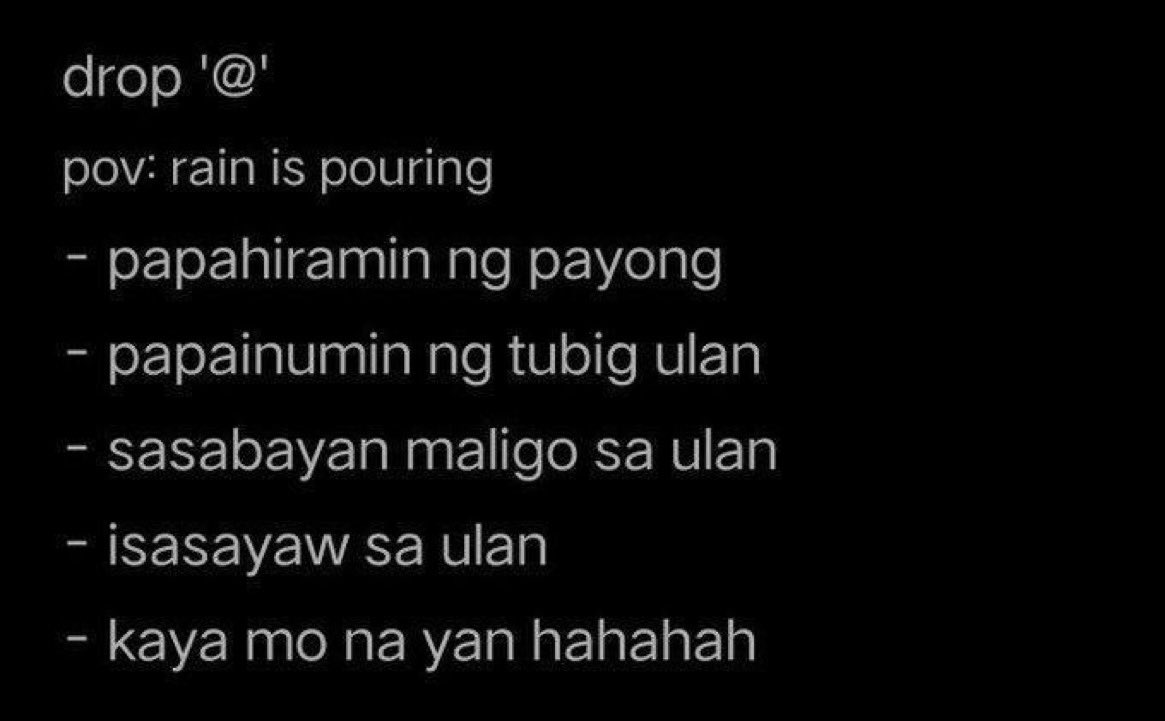 me too, drop na kayo