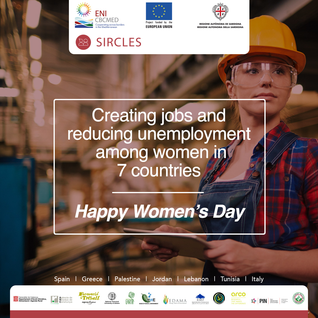 Sircles Project (@sirclesproject) on Twitter photo Happy Women's Day to all the women out there! We pledge to pursue our mission to create jobs and reduce unemployment amongst women!
♀️ #WOMED #BREAKTHEBIAS #IWD2022
@ENICBCMed <a href="/residuscat/">Agència de Residus</a> @fitreball <a href="/ntua/">National Technical University of Athens</a> <a href="/OrganosiGi/">Οργάνωση Γη</a> <a href="/EDAMA/">EDAMA</a> <a href="/RMFLebanon/">ReneMoawadFoundation</a> <a href="/lab_arco/">ARCO</a> <a href="/pinpoloprato/">Fondazione PIN</a> <a href="/ConsorzioCIC/">Consorzio CIC</a> Happy Women's Day to all the women out there! We pledge to pursue our mission to create jobs and reduce unemployment amongst women!
♀️ #WOMED #BREAKTHEBIAS #IWD2022
@ENICBCMed <a href="/residuscat/">Agència de Residus</a> @fitreball <a href="/ntua/">National Technical University of Athens</a> <a href="/OrganosiGi/">Οργάνωση Γη</a> <a href="/EDAMA/">EDAMA</a> <a href="/RMFLebanon/">ReneMoawadFoundation</a> <a href="/lab_arco/">ARCO</a> <a href="/pinpoloprato/">Fondazione PIN</a> <a href="/ConsorzioCIC/">Consorzio CIC</a>