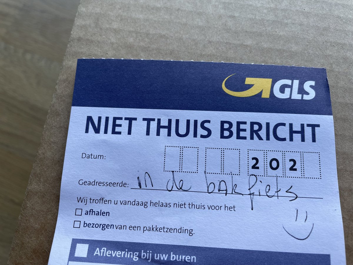 Slimme vrolijke <a href="/GLS_NL/">GLS Netherlands</a> bezorger 😄👍, bedankt!