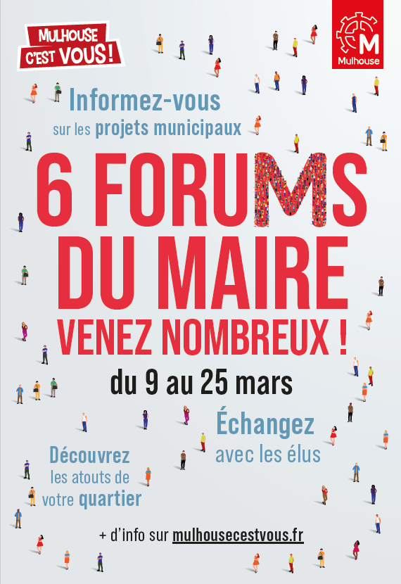 LutzMulhouse's tweet photo. @michelelutzh et vos élus Mulhouse en Grand vous attendent nombreux aux forums du Maire de cette semaine : 
➡️Rendez-vous mercredi 09 mars au Gymnase de la Doller pour le quartier de Bourtzwiller et le vendredi 11 mars au CSC Papin pour le quartier D8.
🙋🏻‍♀️💬🤝🗣 https://t.co/8ie8HD75Y2