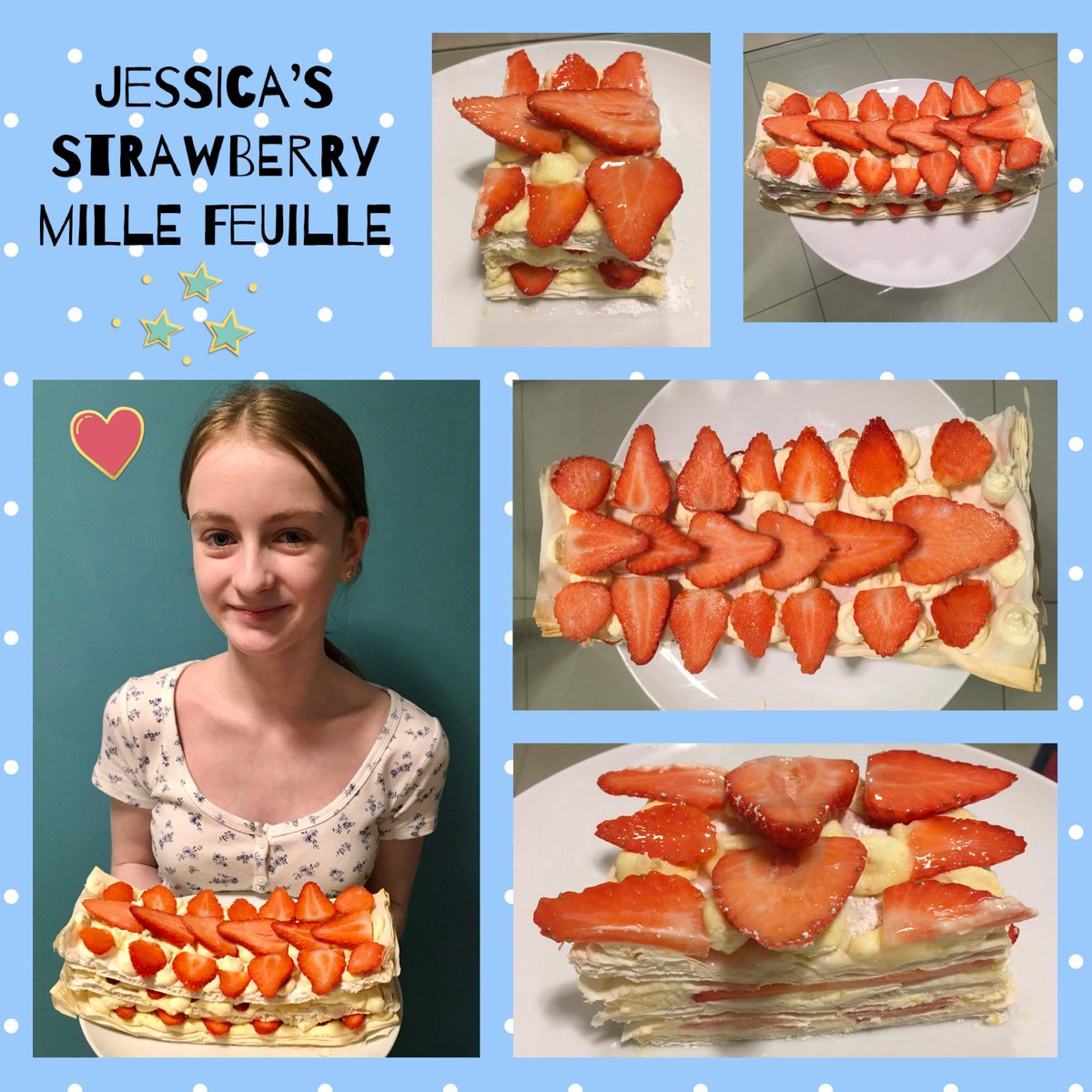 How to make a strawberry mille feuille 🇫🇷. Struggled to get pastry quite right. Any tips <a href="/GordonRamsay/">Gordon Ramsay</a> <a href="/BegumNadiya/">Nadiya Jamir Hussain</a> #MaryBerry <a href="/PaulHollywood/">Paul Hollywood</a> <a href="/PrueLeith/">Prue Leith</a>? 
#MondayMotivation #Bake #Baking #GBBO #delicious #cake #strawberry #millefeuille #puffpastry #MondayThoughts #MondayMorning🍓