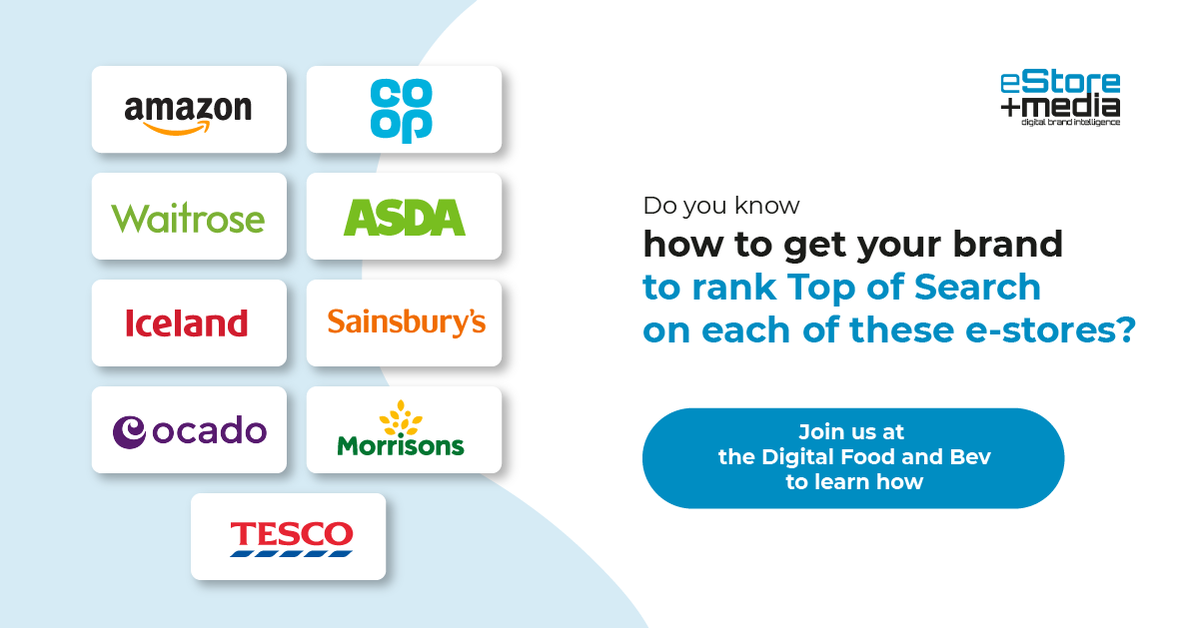 eStoreMedia's tweet photo. Do you need a guaranteed method for increasing traffic to your product pages? We will be sharing the secrets about some of the leading retailers in-store search algorithms at the Digital Food &amp; Beverage event in London March 9-10. https://t.co/YlJmtA4Hi2 https://t.co/rbf8TuxGW7