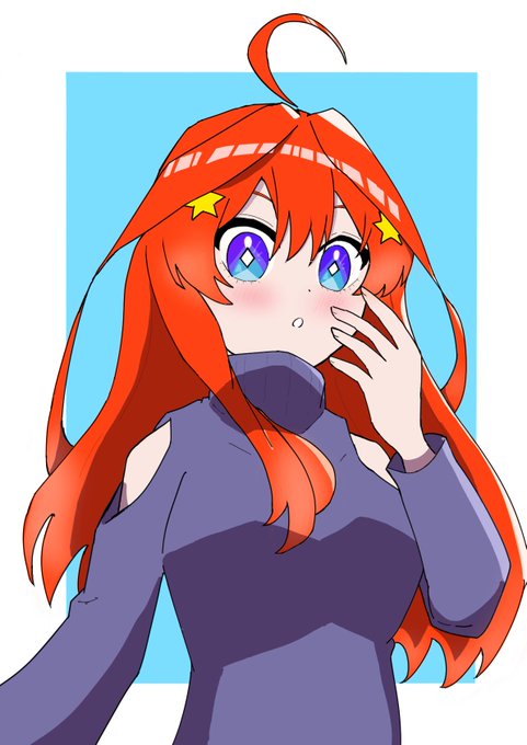 べりぃ🫧🐾さんがTwitterに投稿した中野五月(五等分の花嫁)のイラスト。